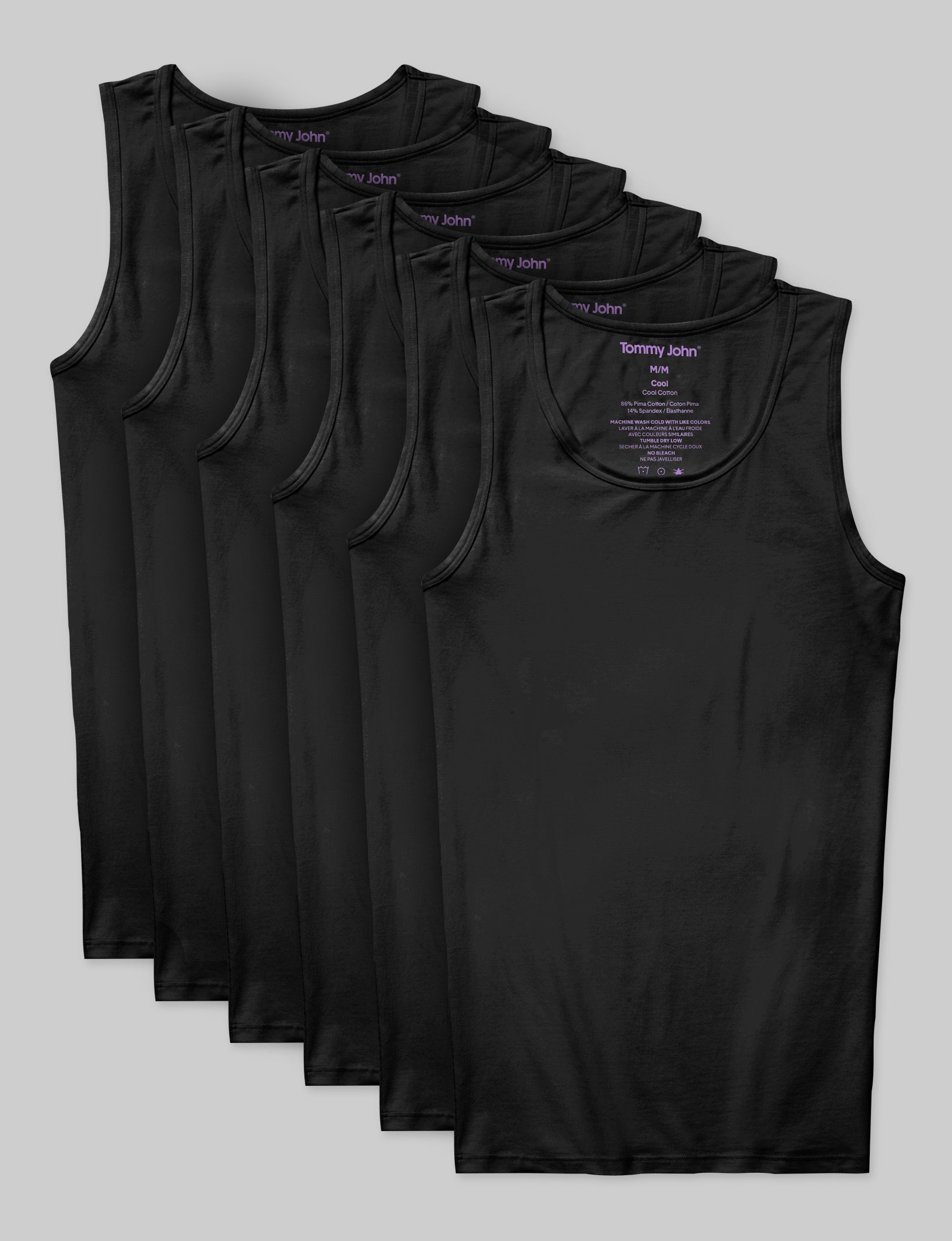 Cool Cotton Tank Stay-Tucked Undershirt (6-Pack) - Image 2