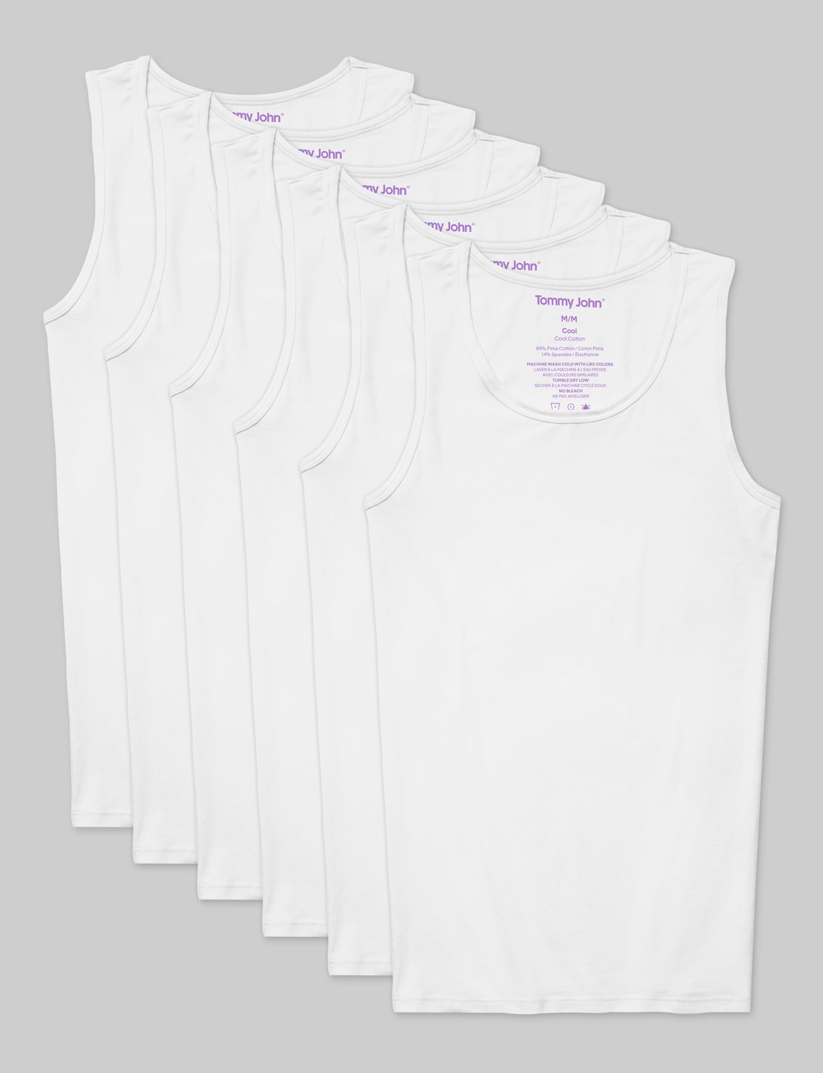 Cool Cotton Tank Stay-Tucked Undershirt (6-Pack)