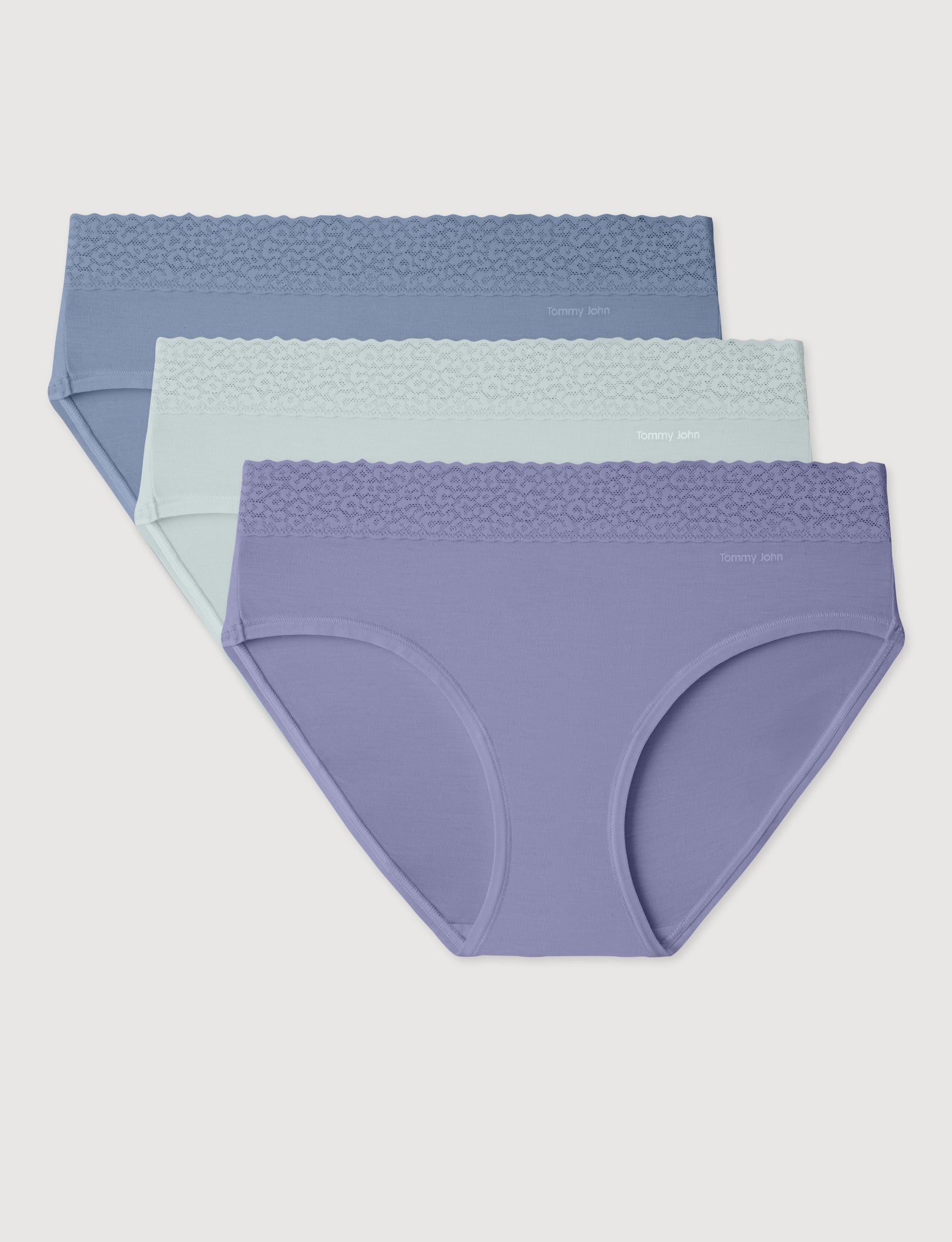 Women's Second Skin Brief, Lace Waist (3-Pack)