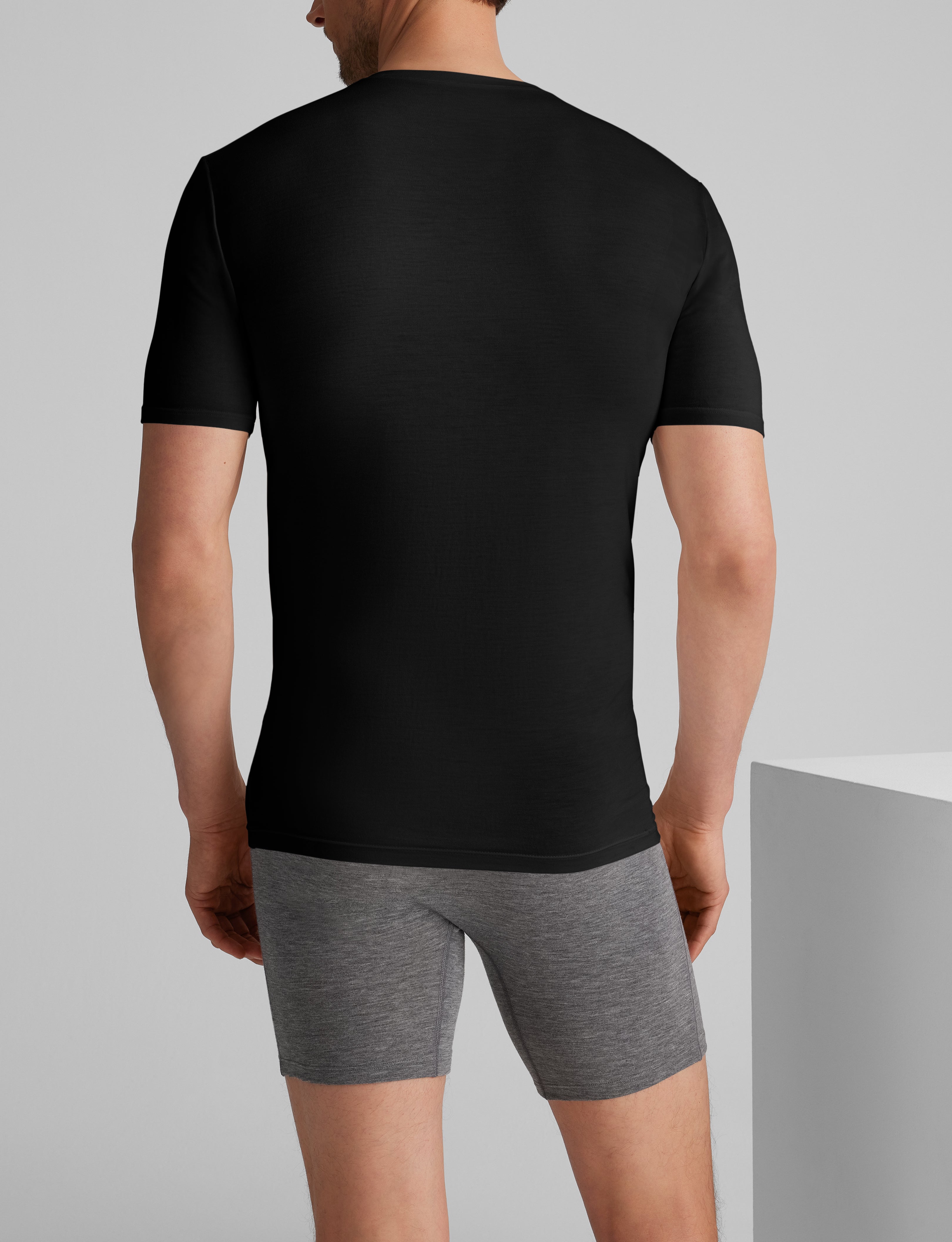 Second Skin High V-Neck Stay-Tucked Undershirt (3-Pack) - Image 4