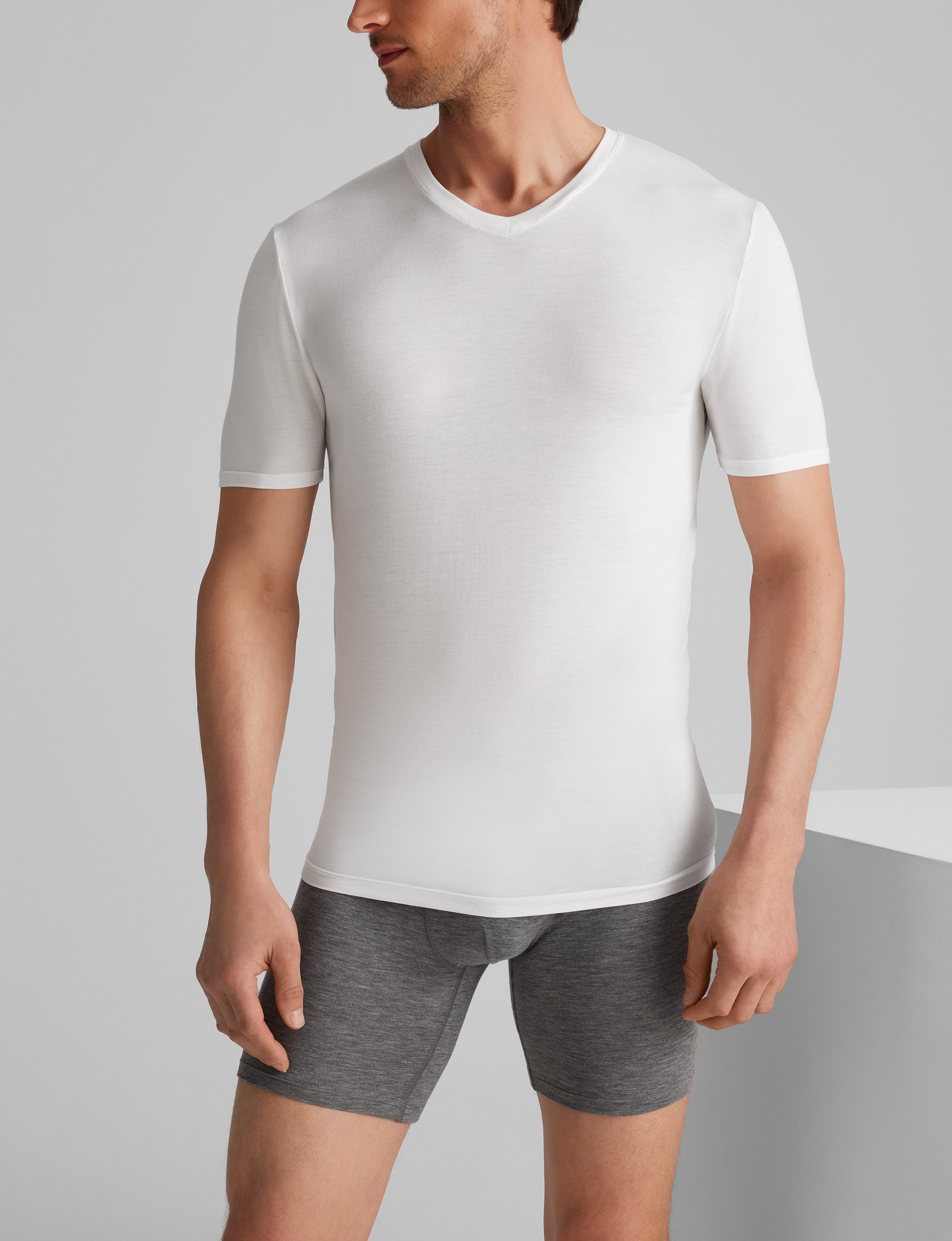 Second Skin High V-Neck Stay-Tucked Undershirt (3-Pack) - Image 7
