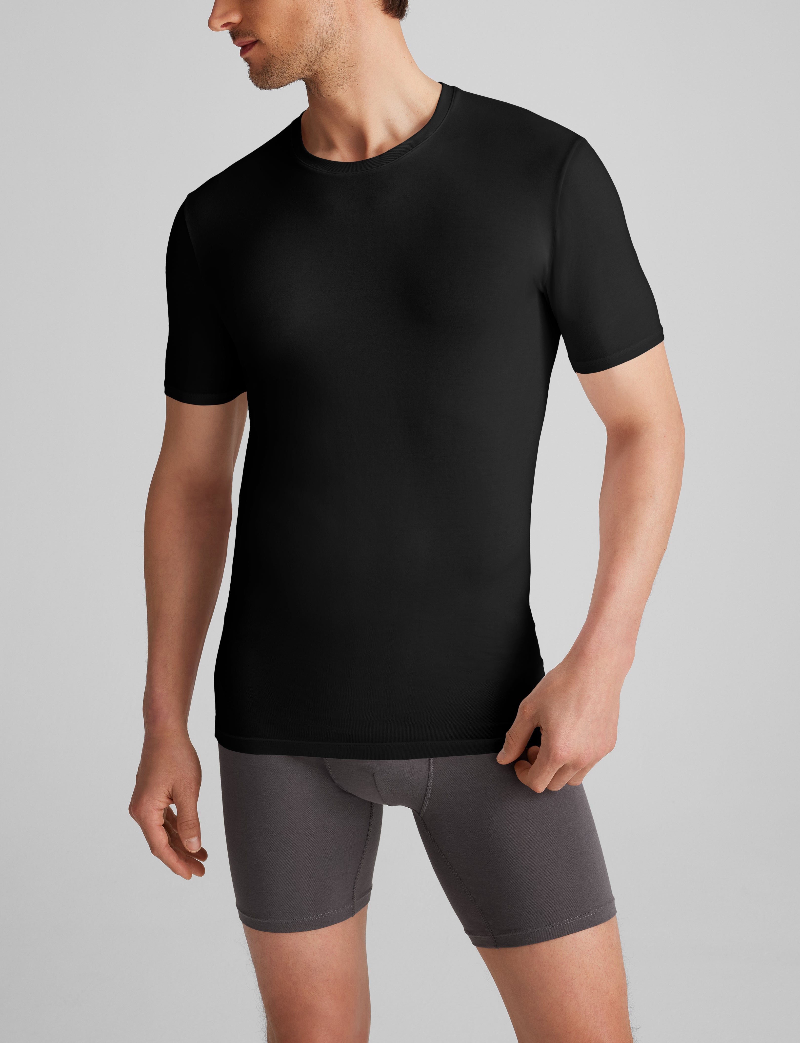 Cool Cotton Crew Neck Stay-Tucked Undershirt (3-Pack) - Image 3