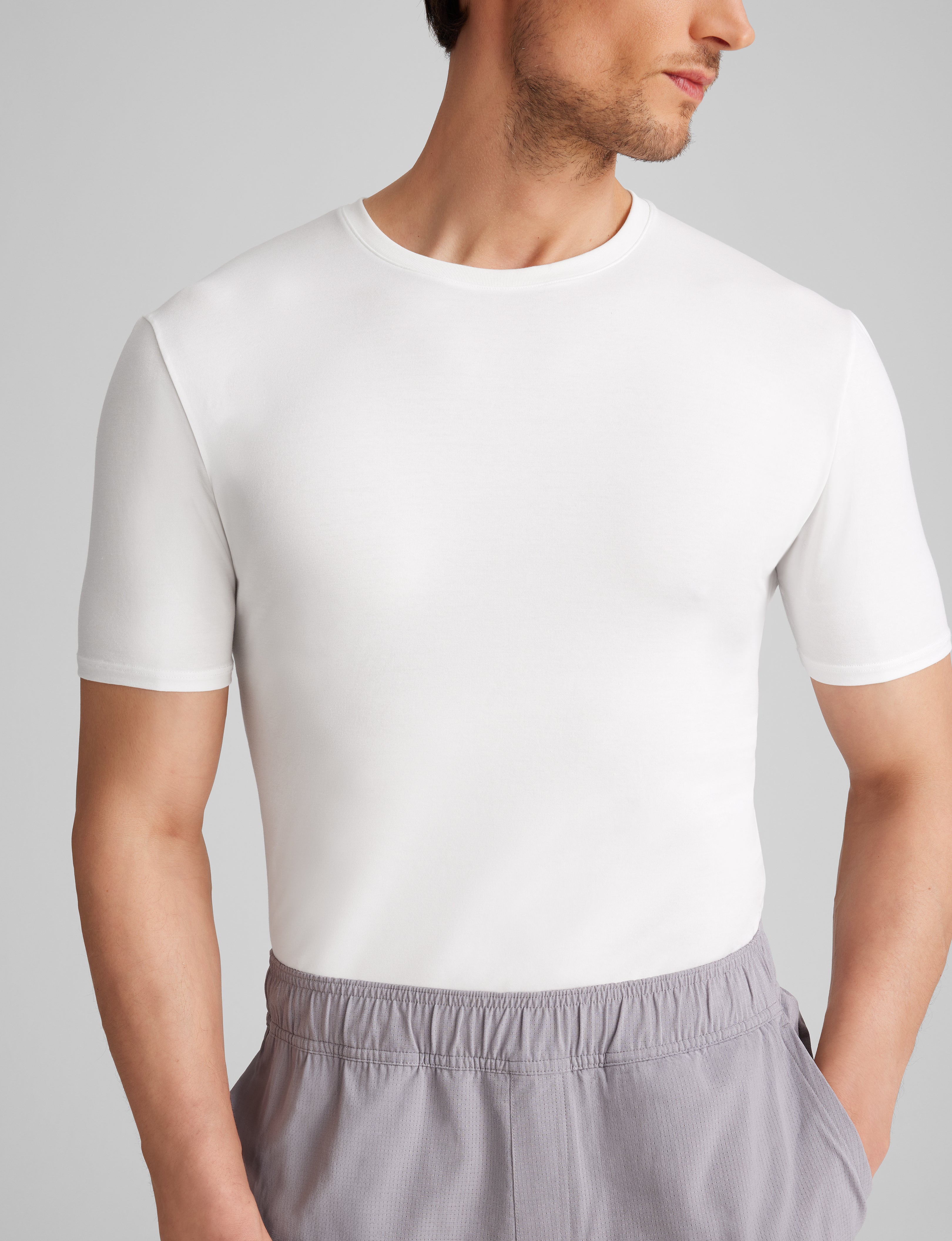 Cool Cotton Crew Neck Stay-Tucked Undershirt (3-Pack) - Image 9