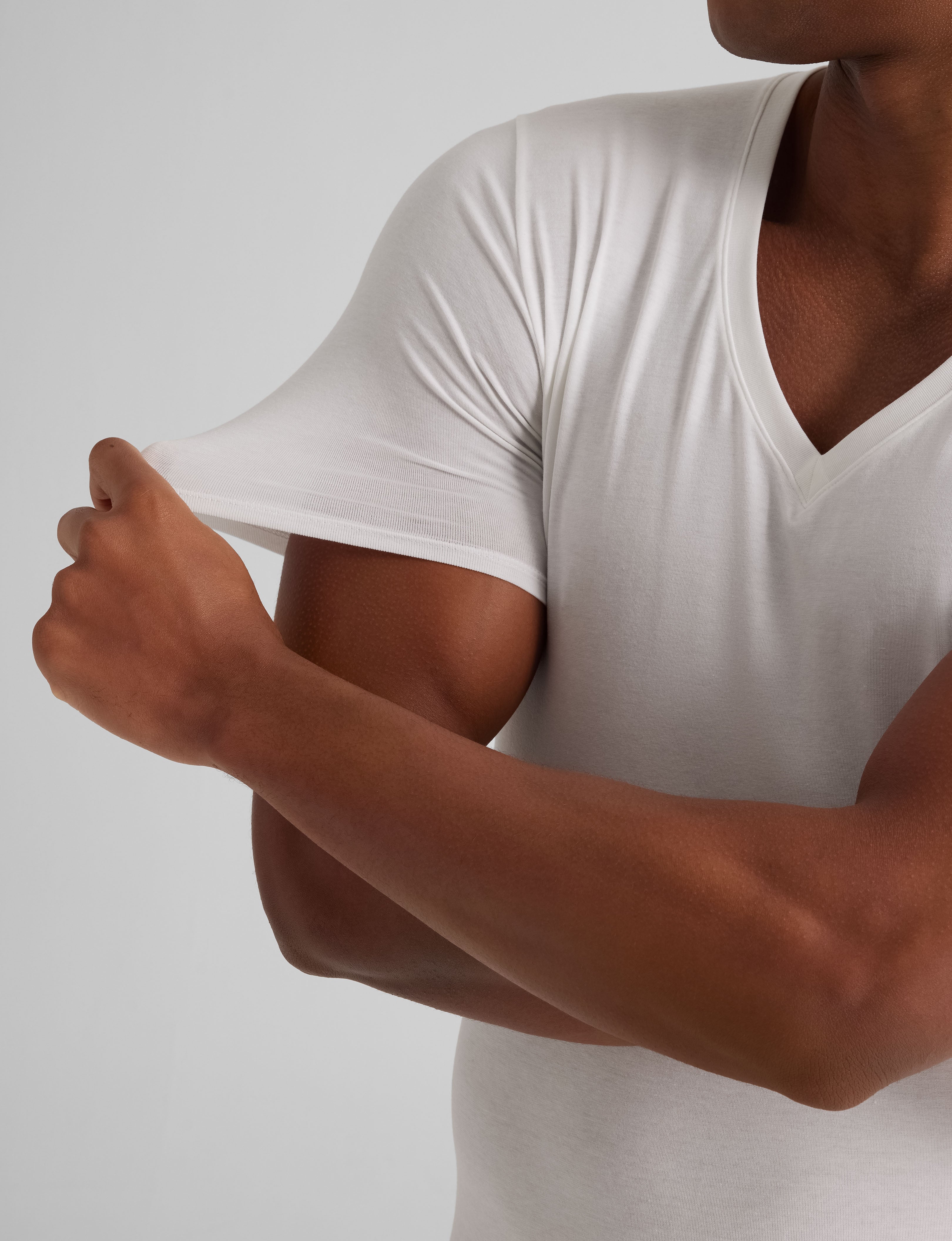 Cool Cotton Deep V-Neck Stay-Tucked Undershirt (6-Pack) - Image 8