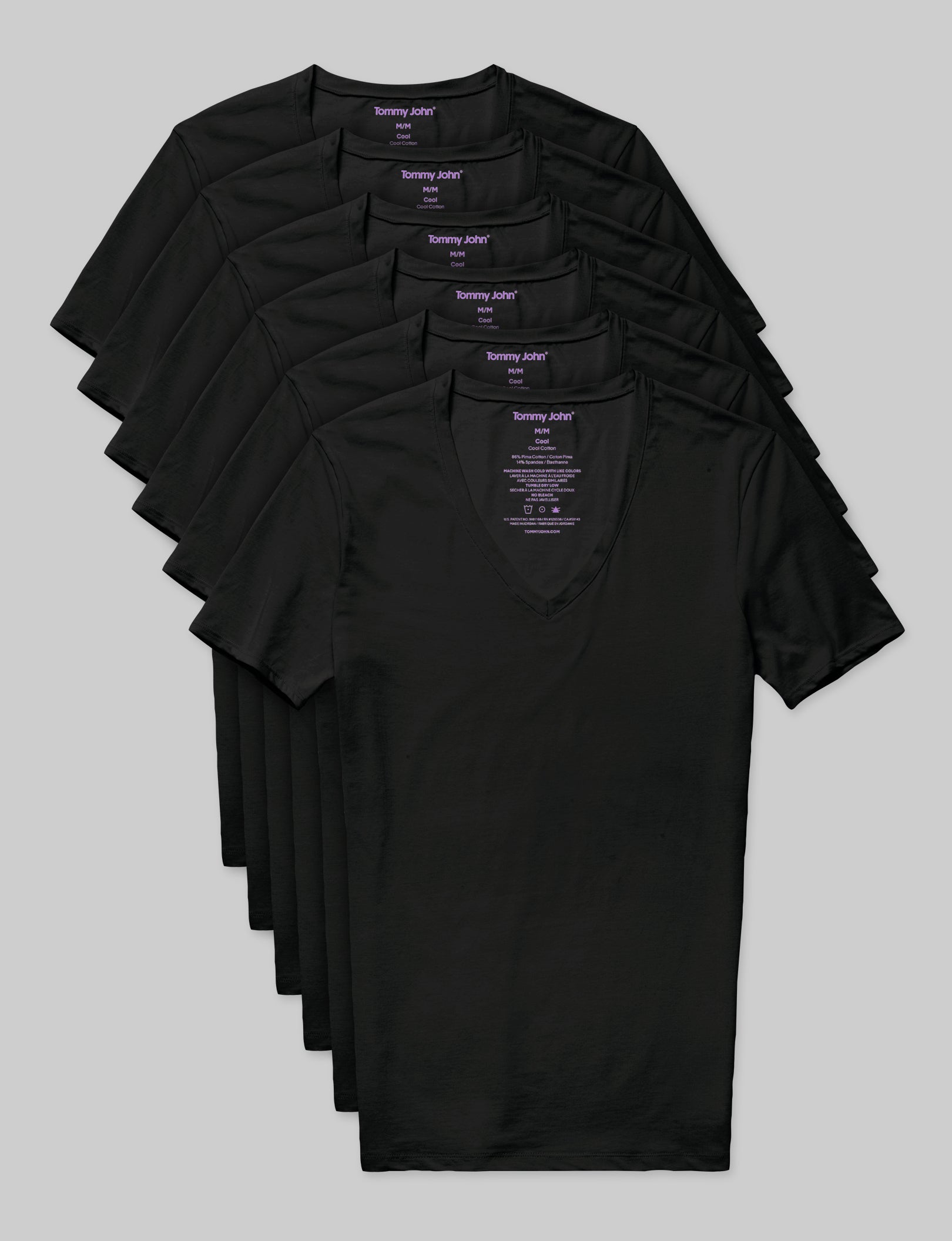 Cool Cotton Deep V-Neck Stay-Tucked Undershirt (6-Pack) - Image 2