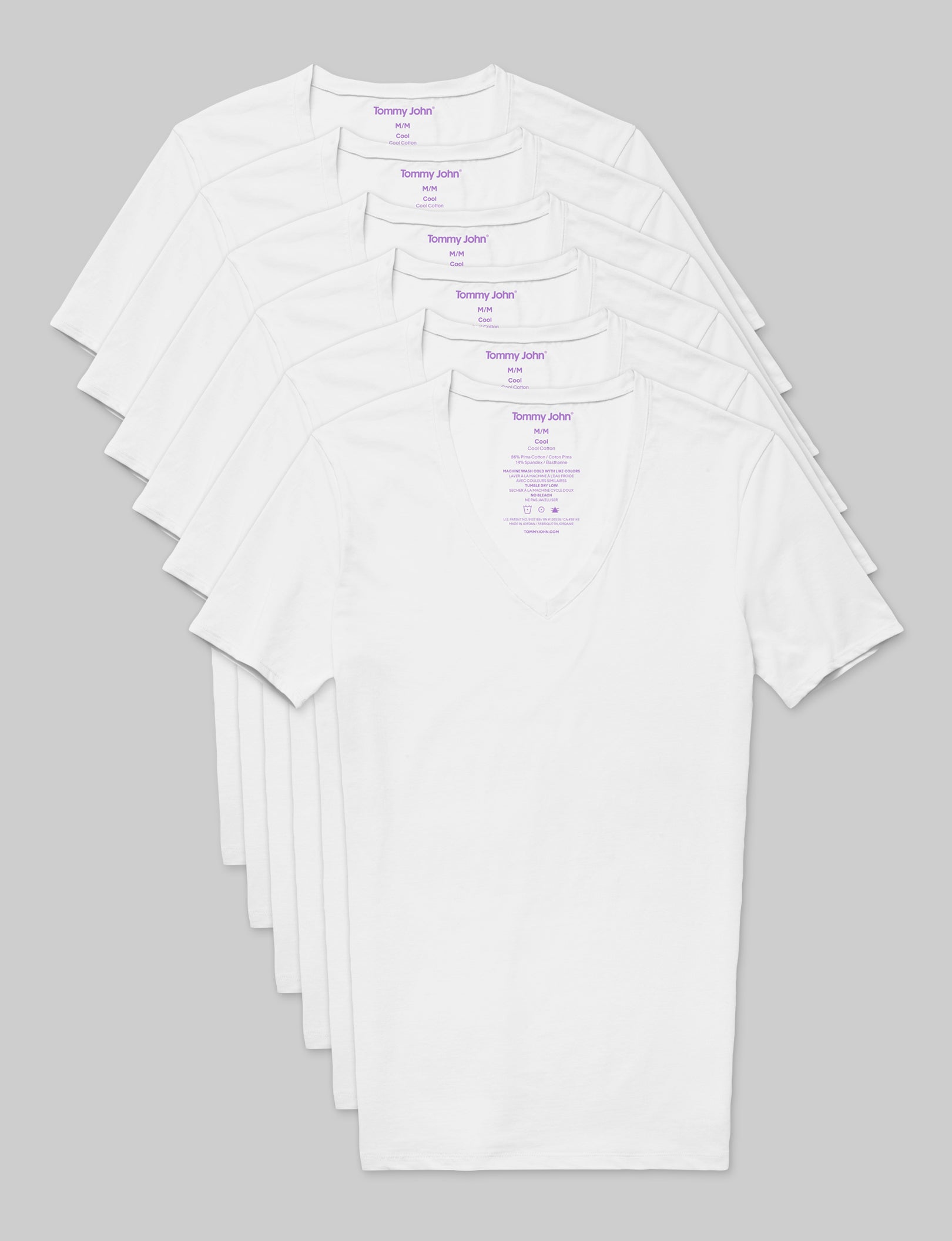 Cool Cotton Deep V-Neck Stay-Tucked Undershirt (6-Pack)