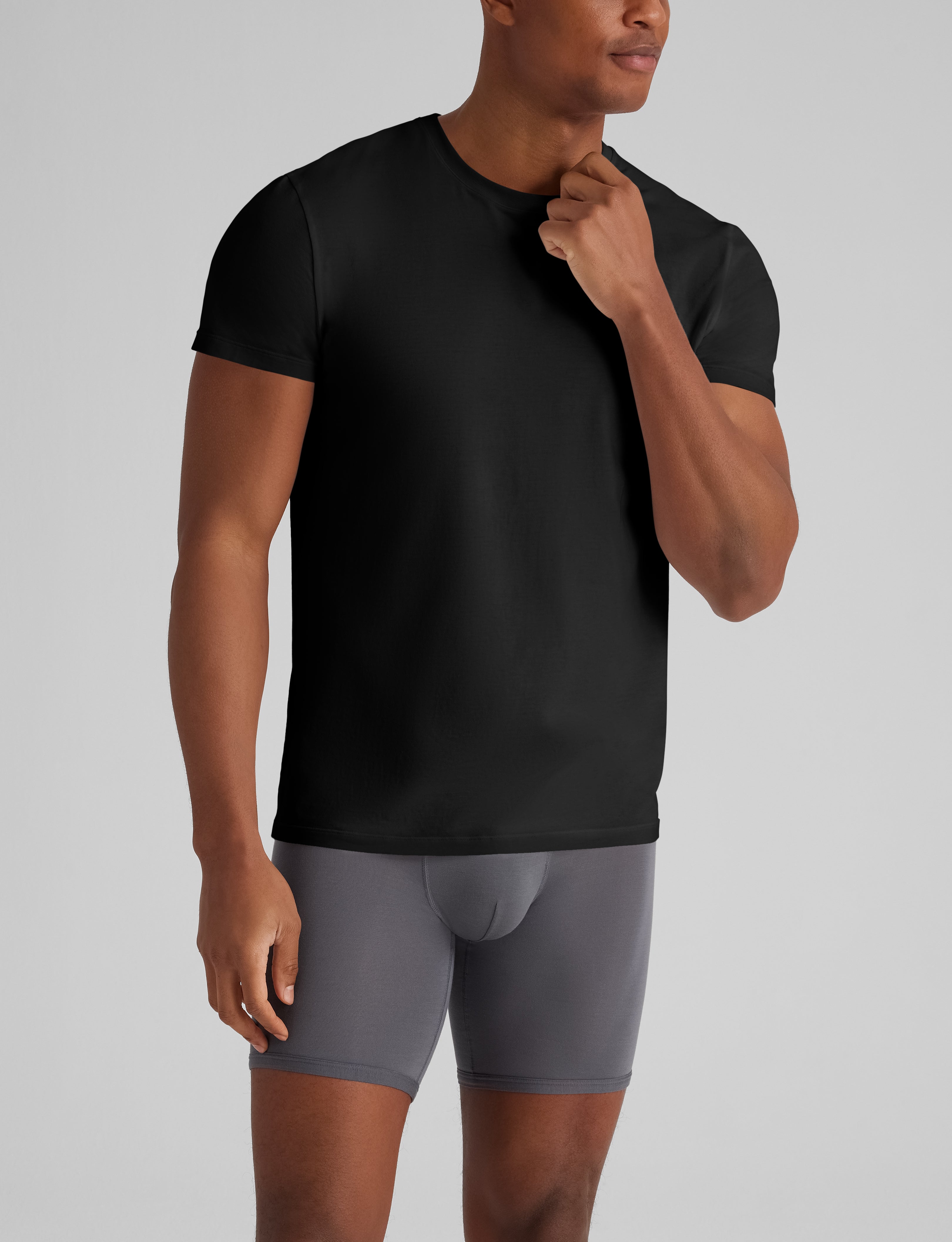 Cool Cotton Crew Neck Modern Fit Undershirt (3-Pack) - Image 3