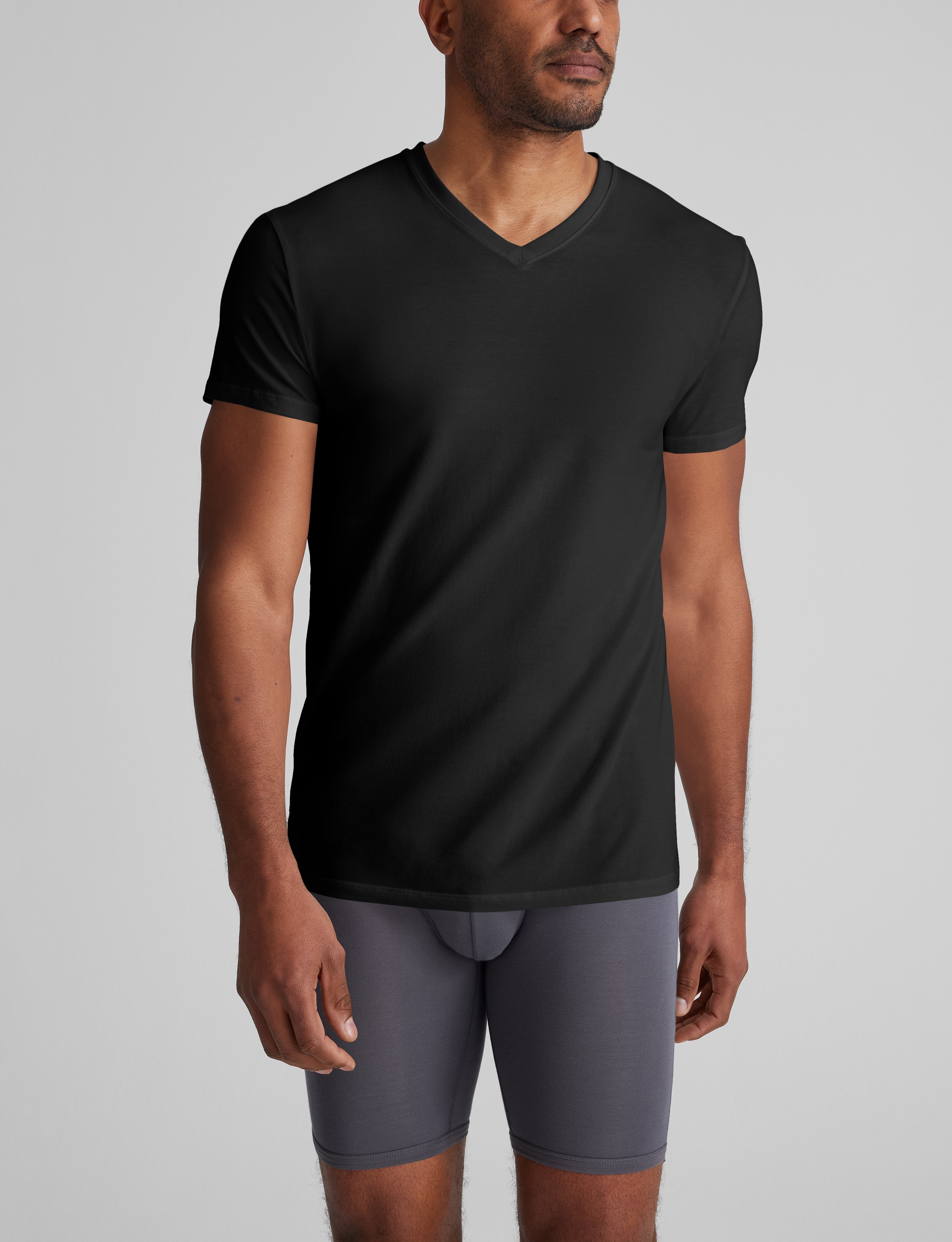 Cool Cotton High V-Neck Modern Fit Undershirt - Image 2