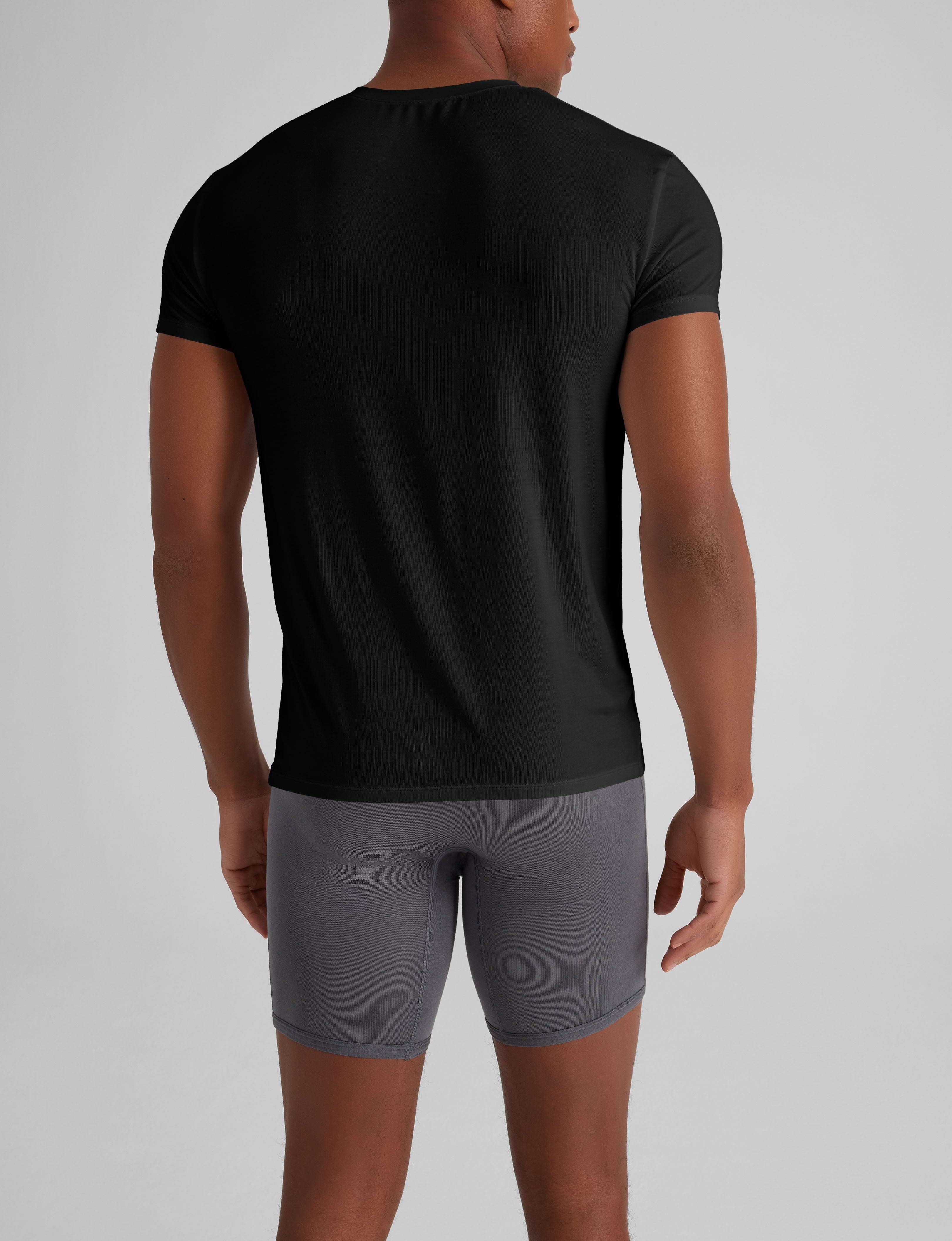 Second Skin High V-Neck Modern Fit Undershirt - Image 2