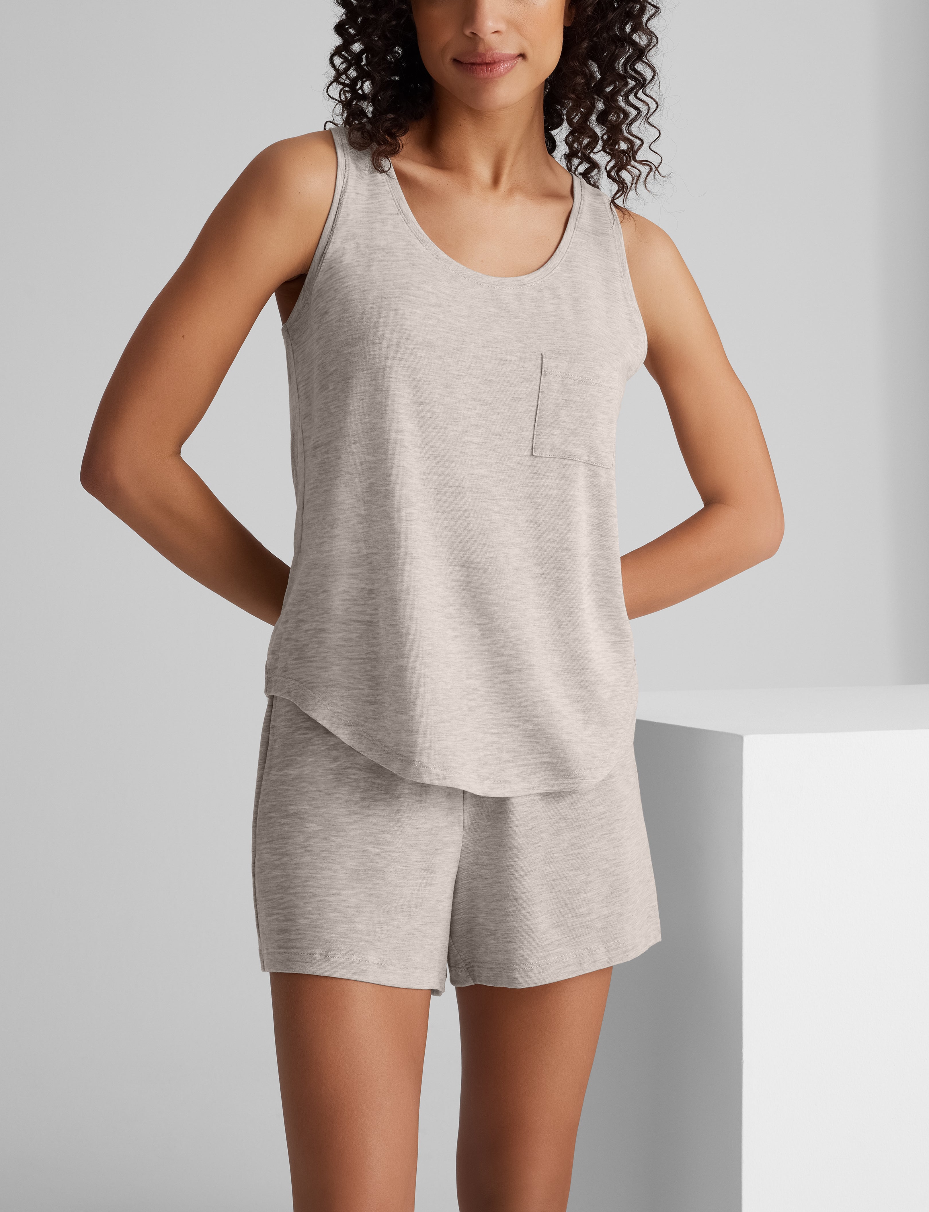 Women's Second Skin Sleep Pocket Tank & Short Set - Image 7