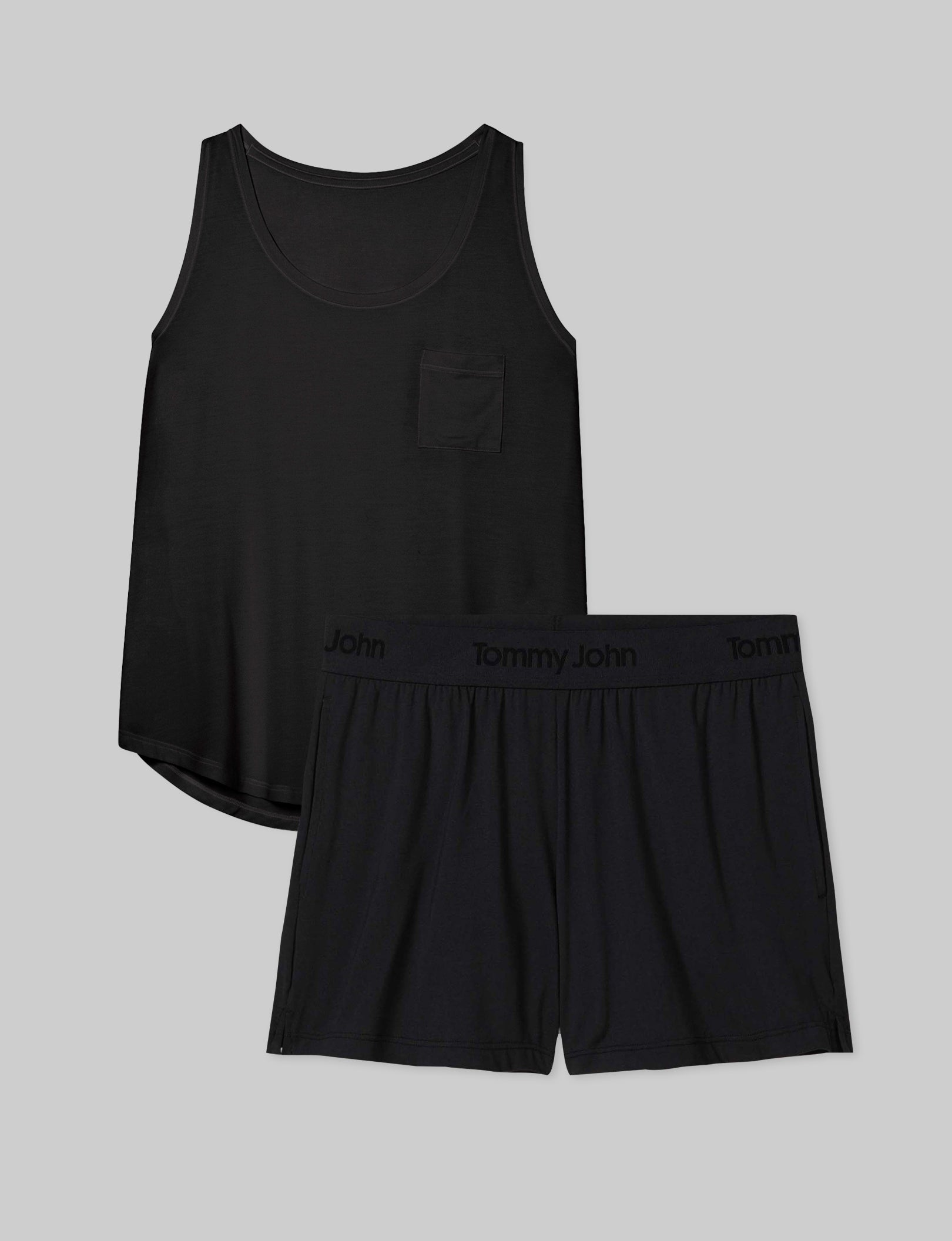Women's Second Skin Sleep Pocket Tank & Short Set - Image 2