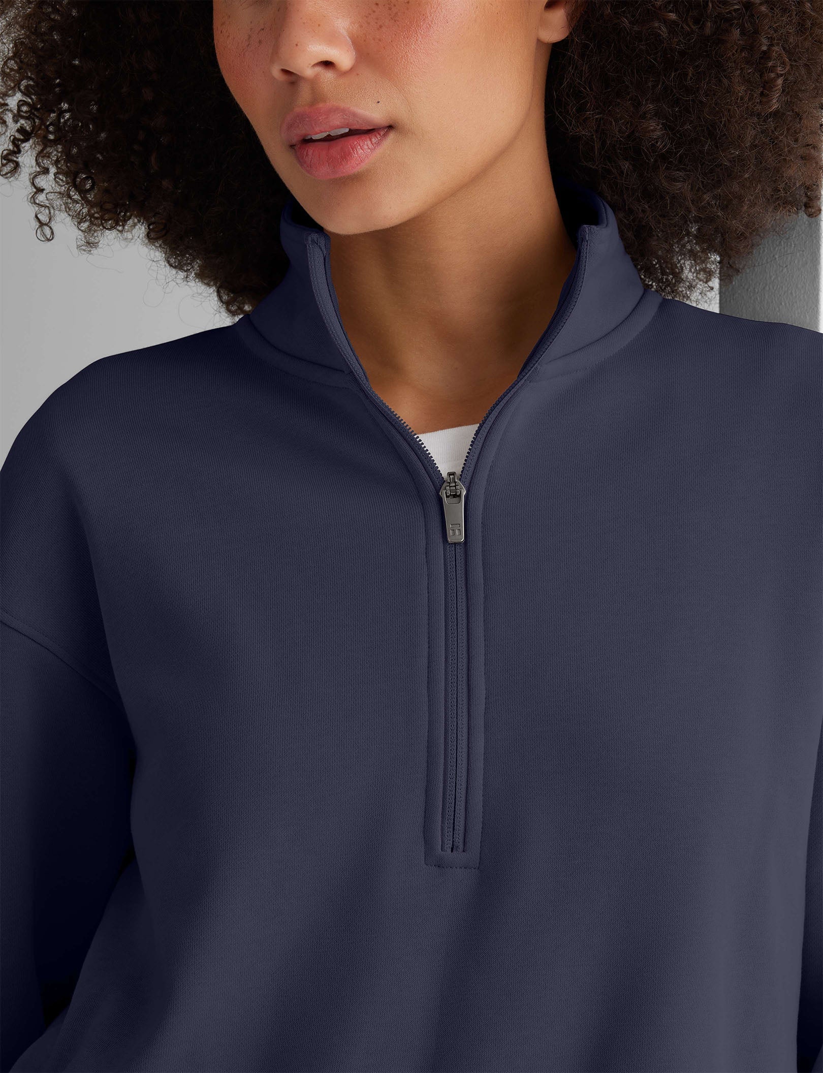 Women's French Terry Half-Zip Sweatshirt - Image 15