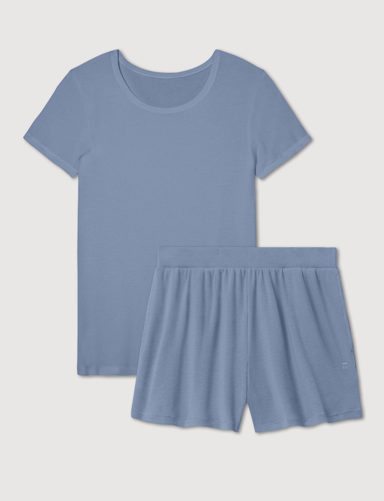 Women's Micro Rib Tee & Short Set