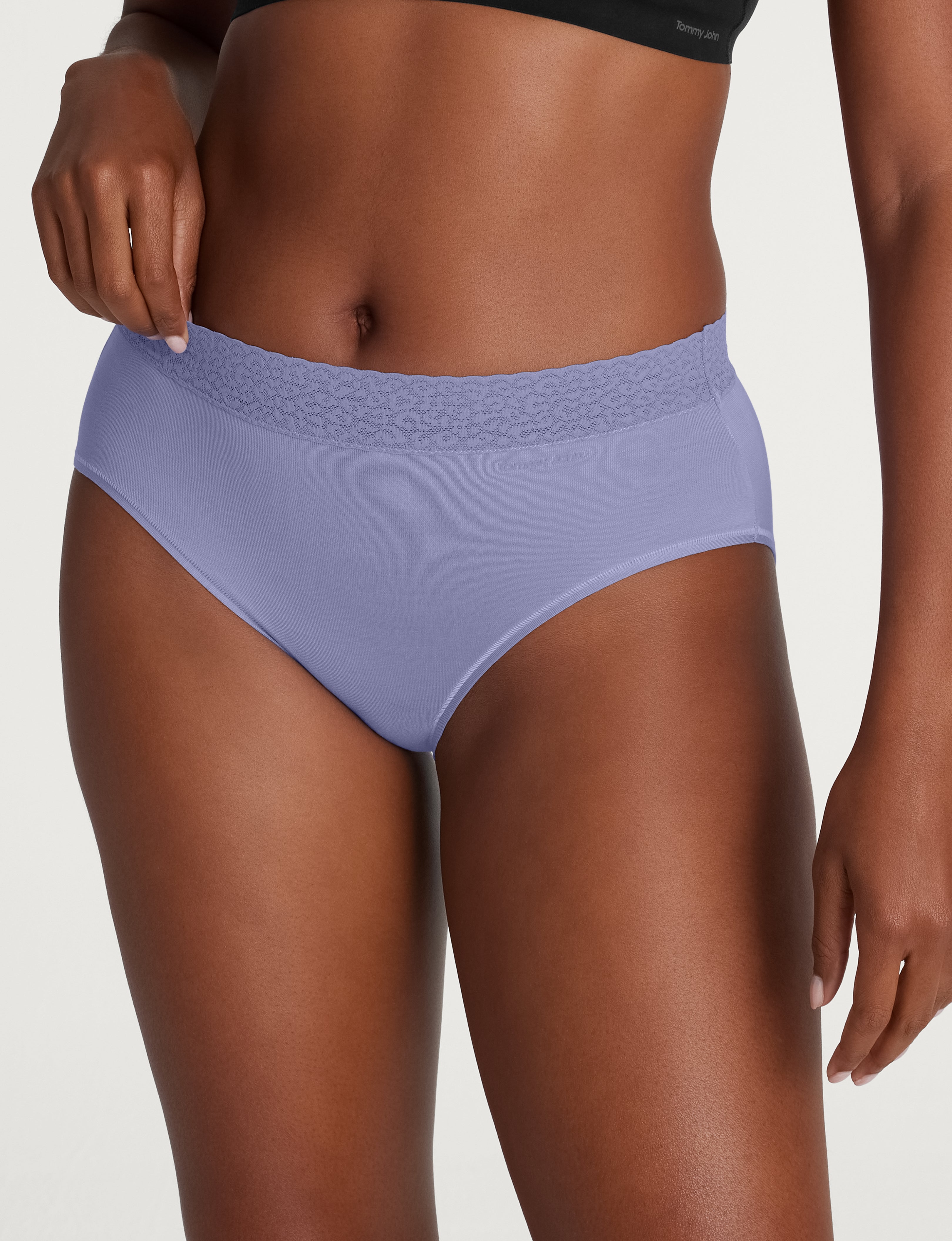 Women's Second Skin High-Rise Brief, Lace Waist (3-Pack) - Image 7