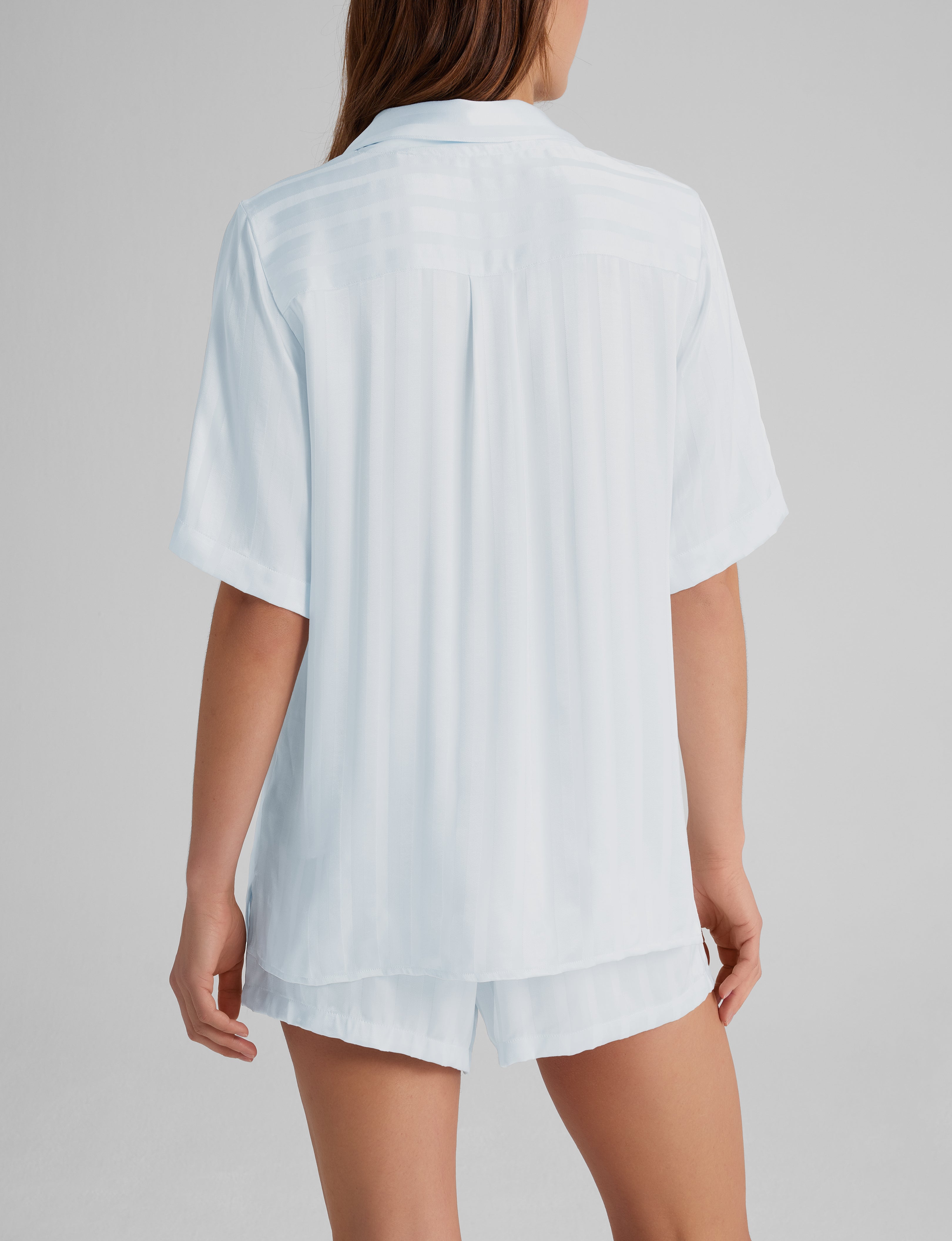 Women's Satin Jacquard Pajama Top & Short Set - Image 19