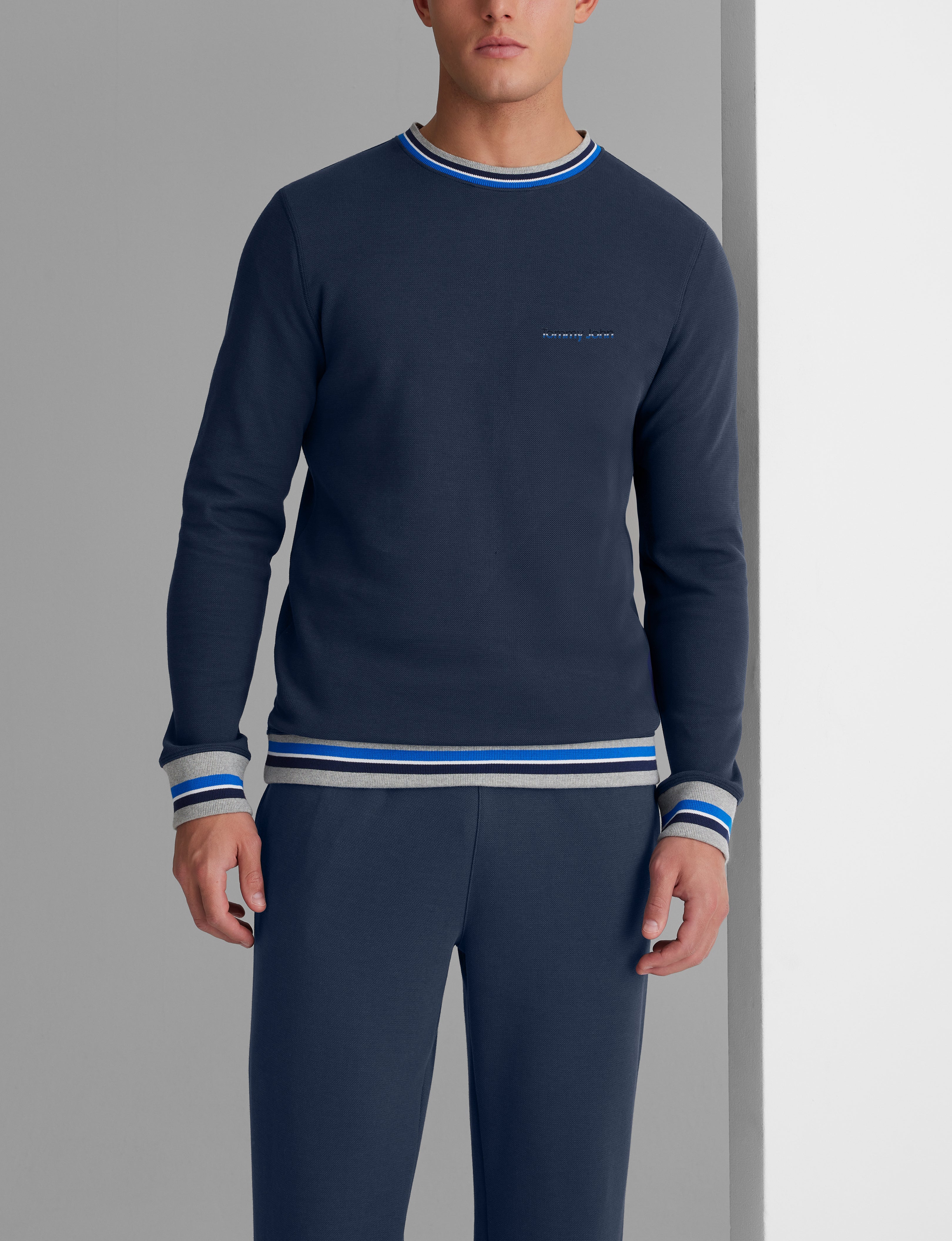 Varsity Stripe Crewneck Sweatshirt