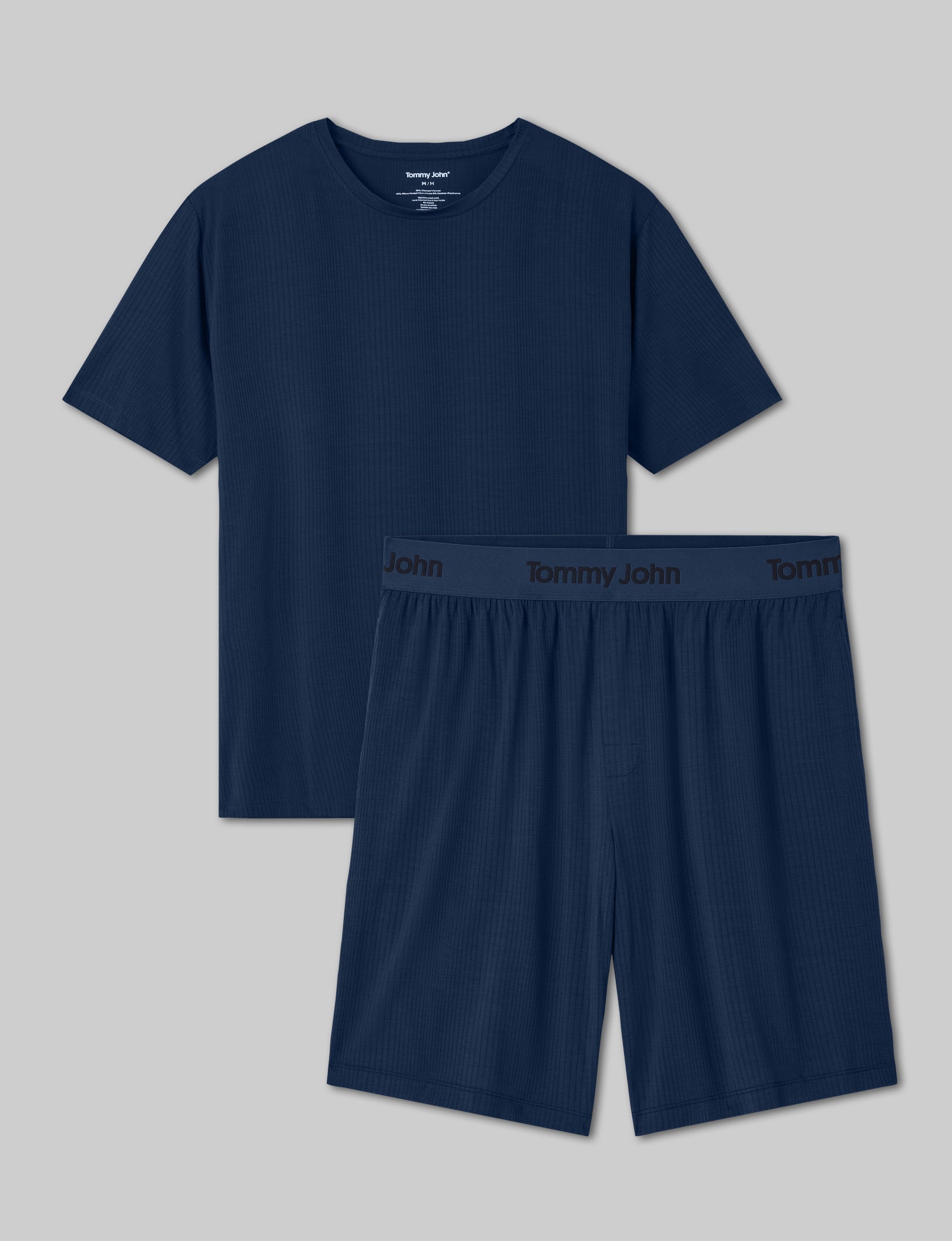 Second Skin Luxe Rib Sleep Tee & Short Set - Image 2