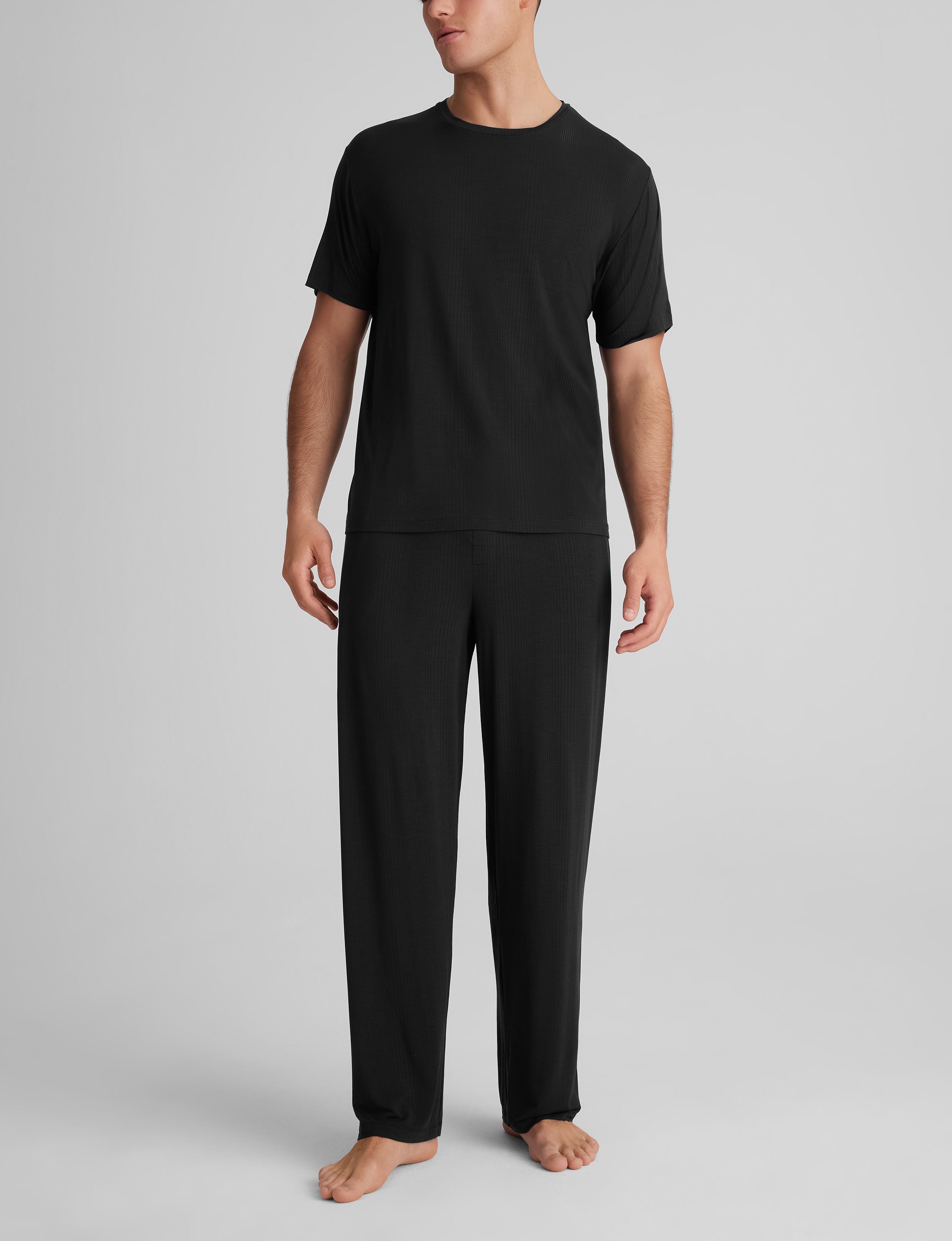 Second Skin Luxe Rib Sleep Tee & Pant Set - Image 7