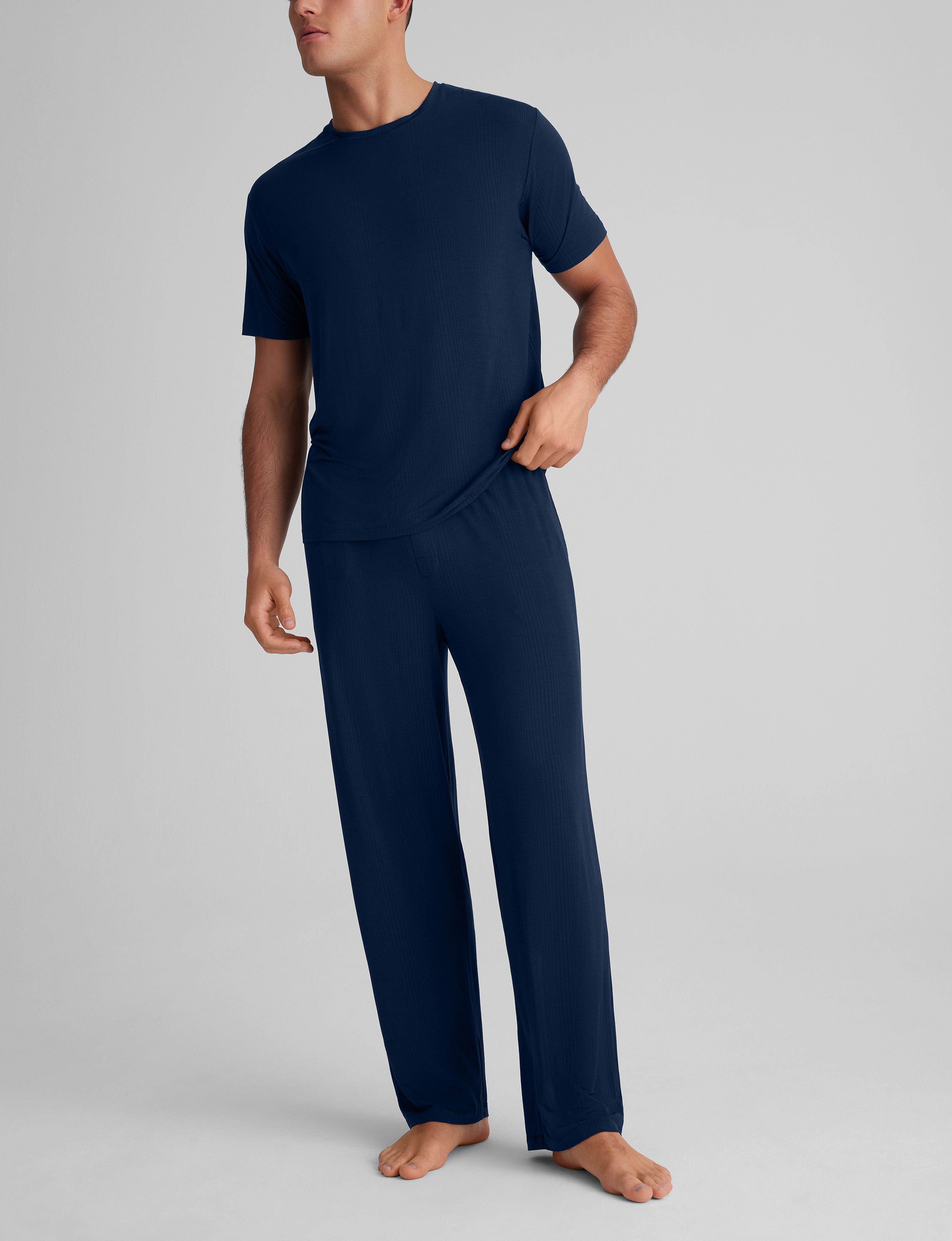 Second Skin Luxe Rib Sleep Tee & Pant Set - Image 4