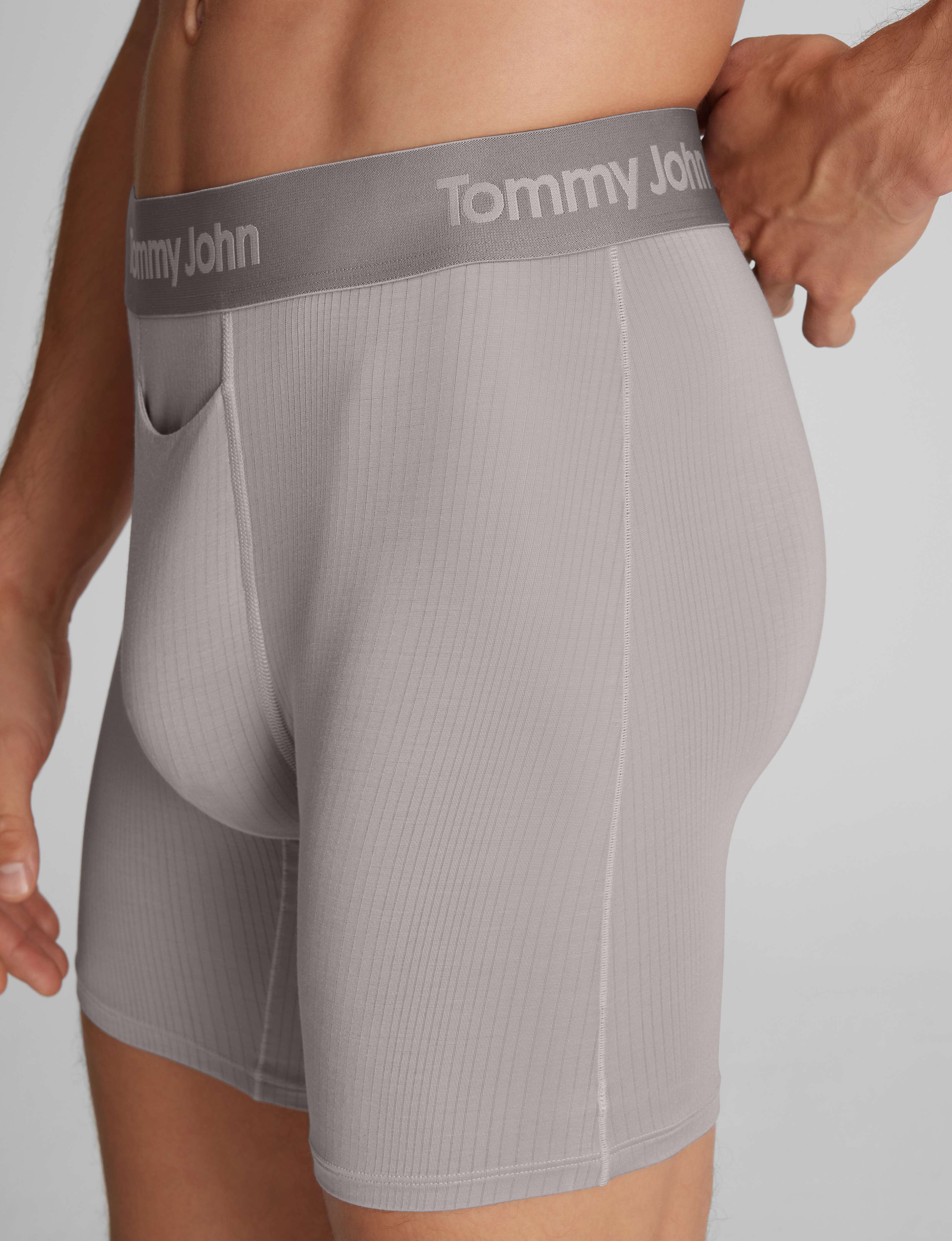 Second Skin Luxe Rib Mid-Length Boxer Brief 6"