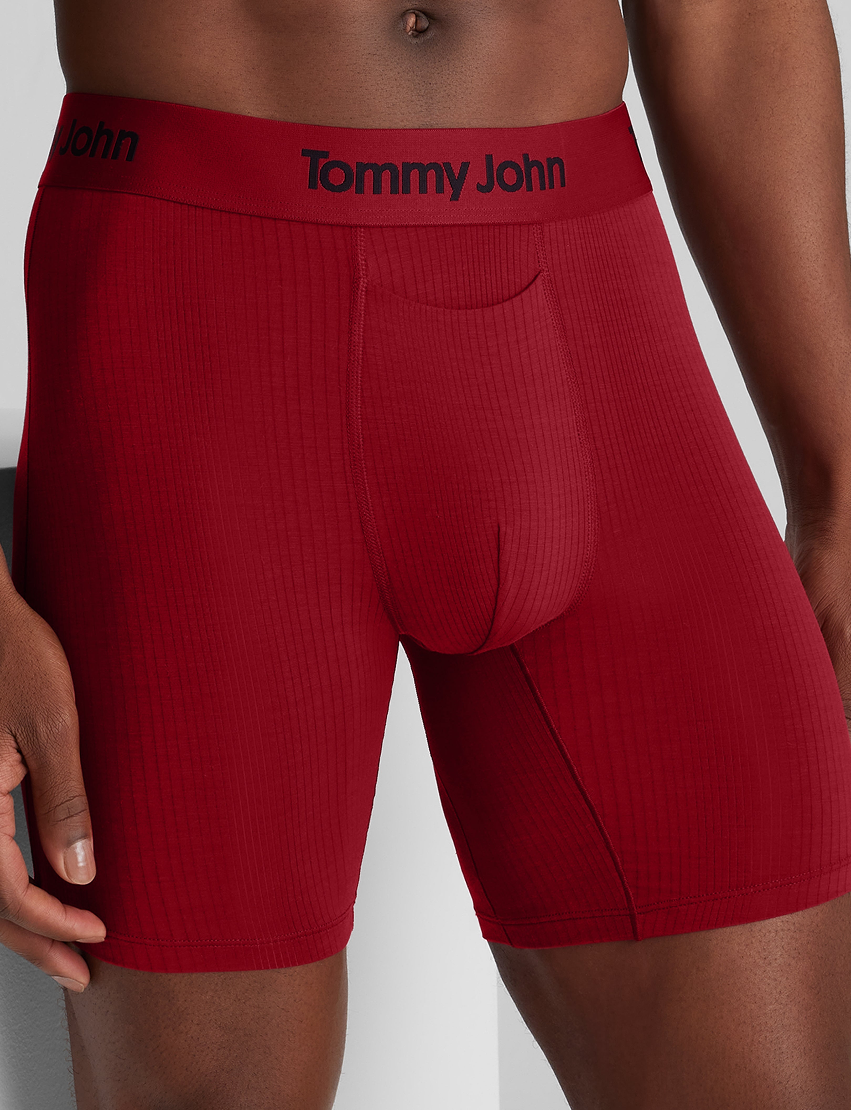 Second Skin Luxe Rib Mid-Length Boxer Brief 6"