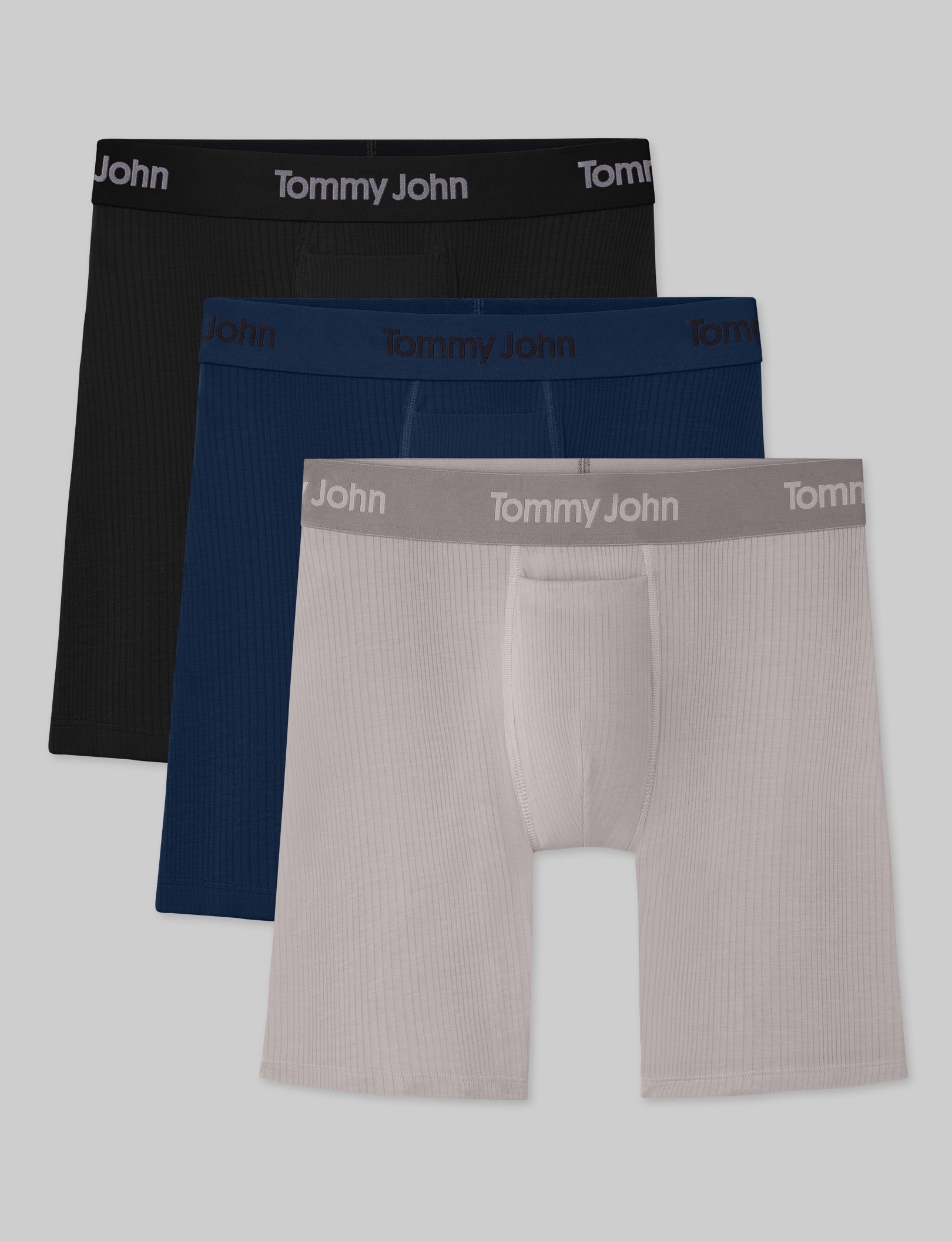 Second Skin Luxe Rib Boxer Brief 8" (3-Pack)