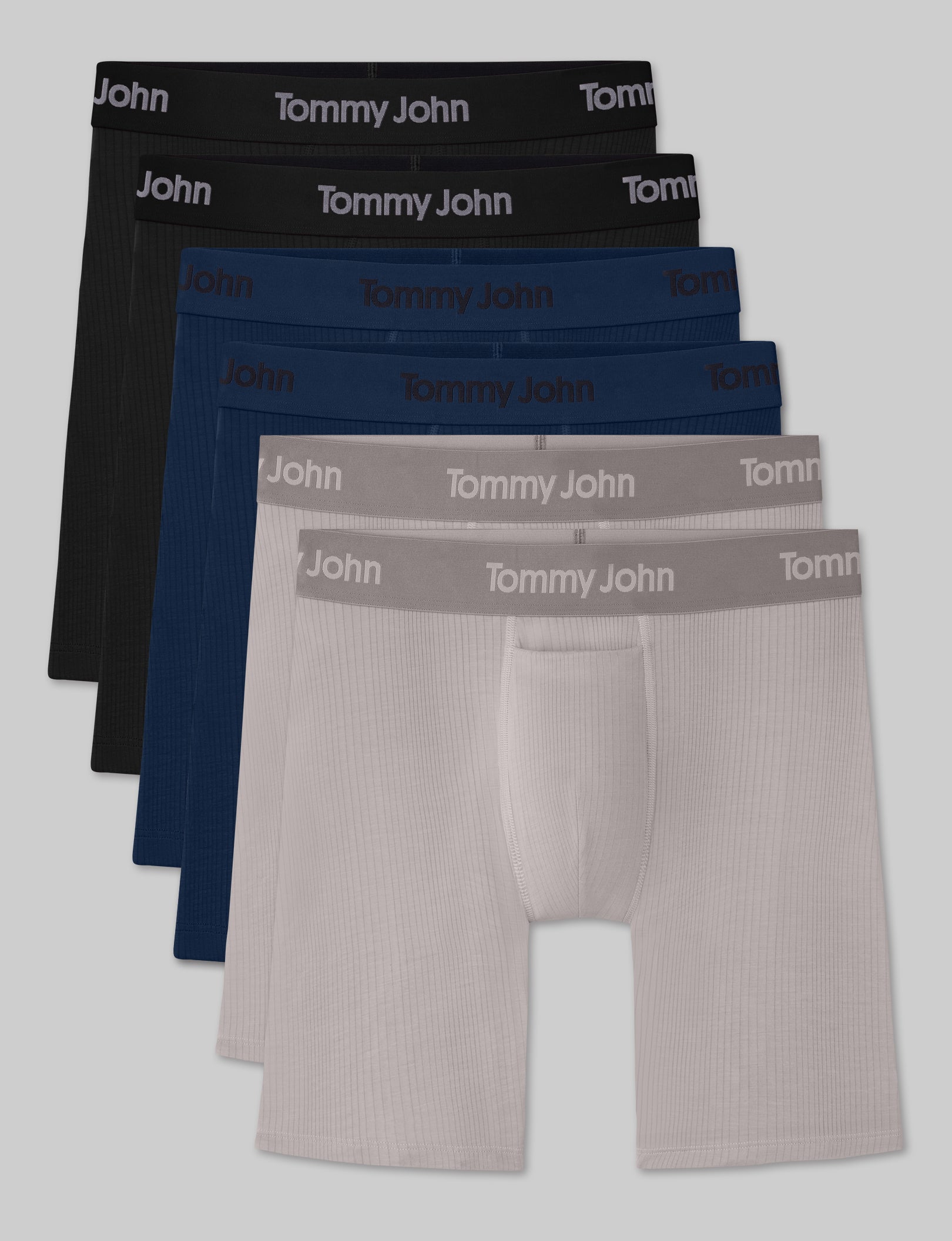 Second Skin Luxe Rib Boxer Brief 8" (6-Pack)