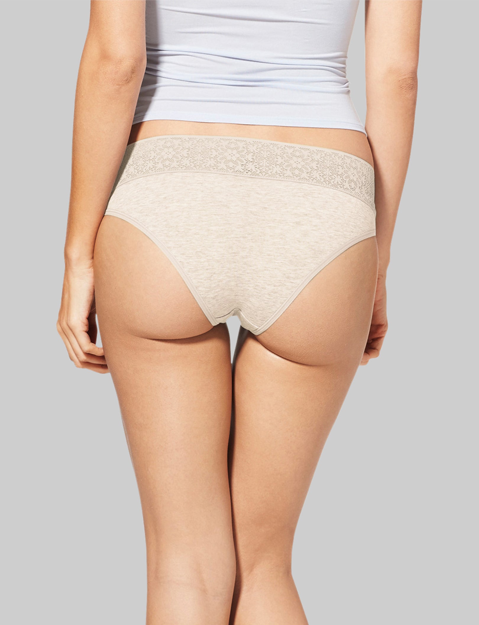 Women's Cool Cotton Cheeky, Lace Waist - Image 3
